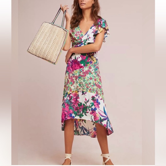 Tracy Reese x Anthropologie floral high low dress - Picture 3 of 7